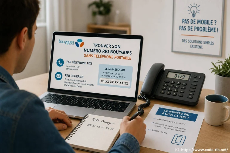 Trouver le numéro RIO Bouygues sans téléphone portable ?